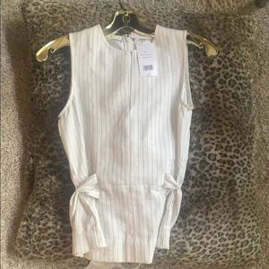 NWT Vince tailored tie waist blouse